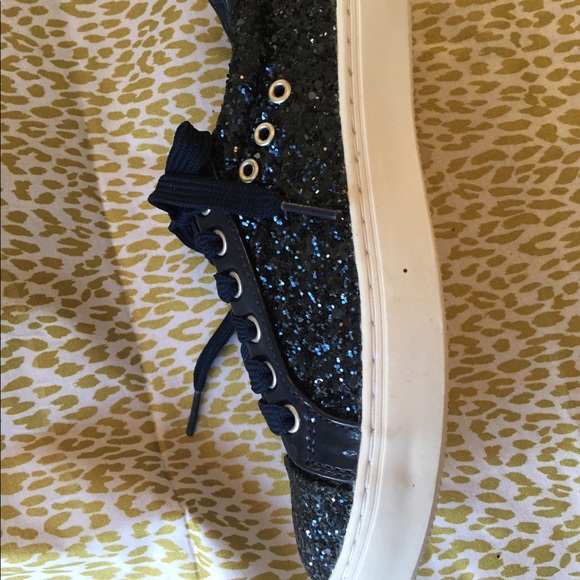 Navy glitter fish head sneakers - Picture 7 of 8